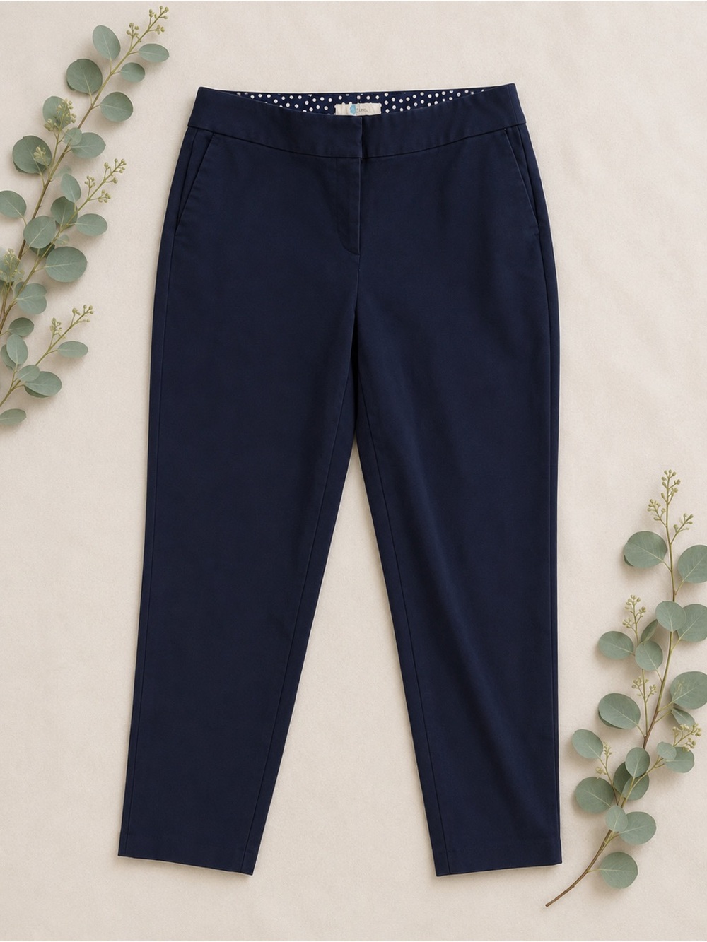 Boden Navy Straight Ankle Pants